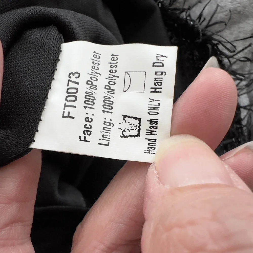 M.L. Kids Girls Size 5 Black Shaggy Shabby Chic NWT Bell Sleeve Tunic Top Lined - Picture 8 of 8